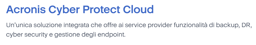 Immagine Acronis Cyber Protect Cloud